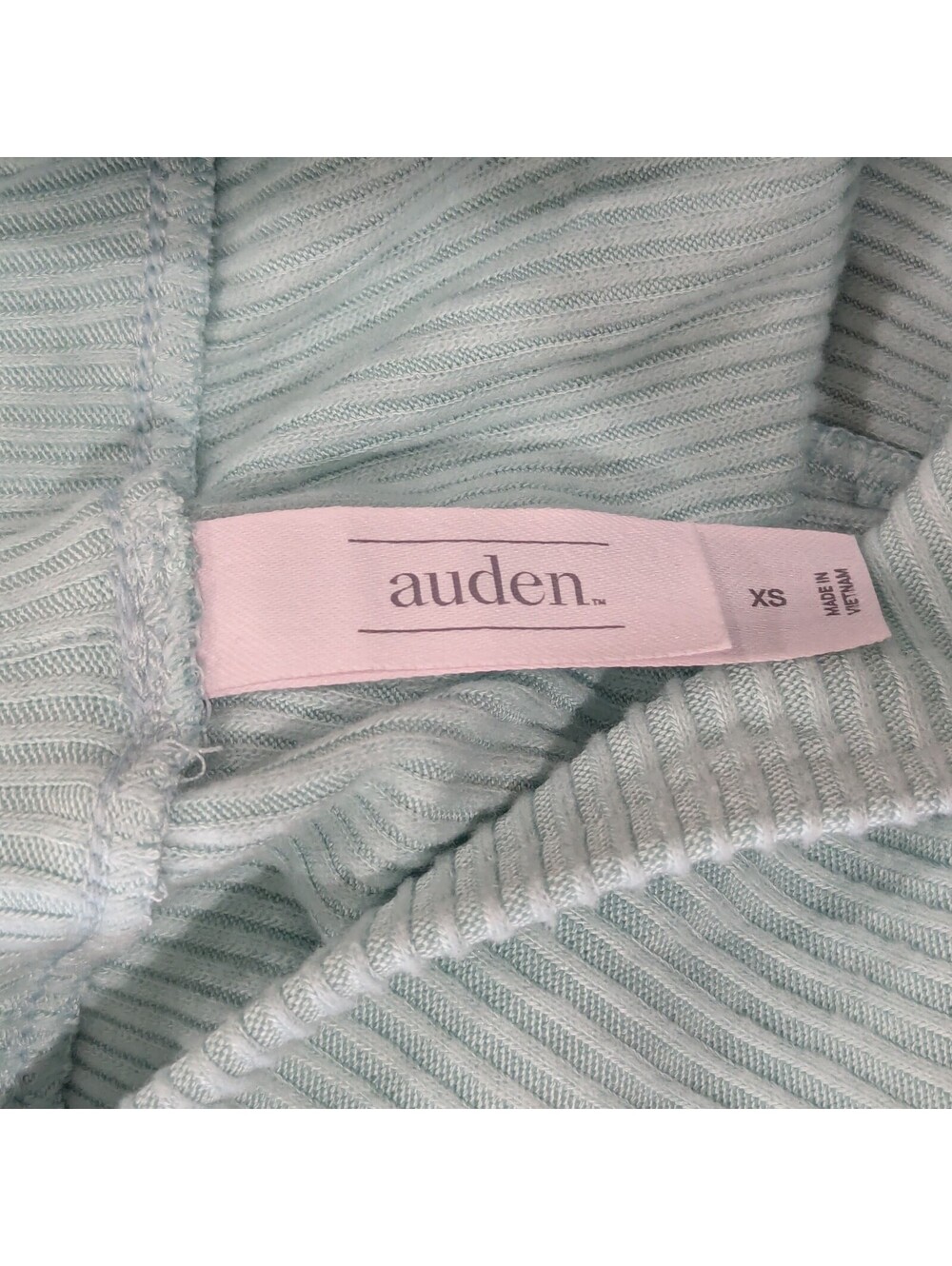 Auden Cozy Ribbed High Waist Shorts XS Mint Sage Green Lounge Pajama Sleep NWT - Picture 6 of 7